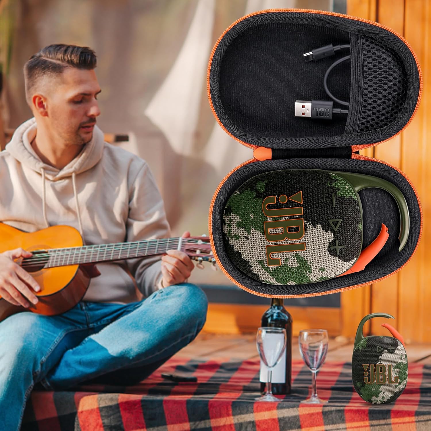 Aenllosi Hard Carrying Case for JBL Clip 5 Bluetooth Speaker, Clip 5 Speaker Protective Case, Squad (Case Only) - Image 5