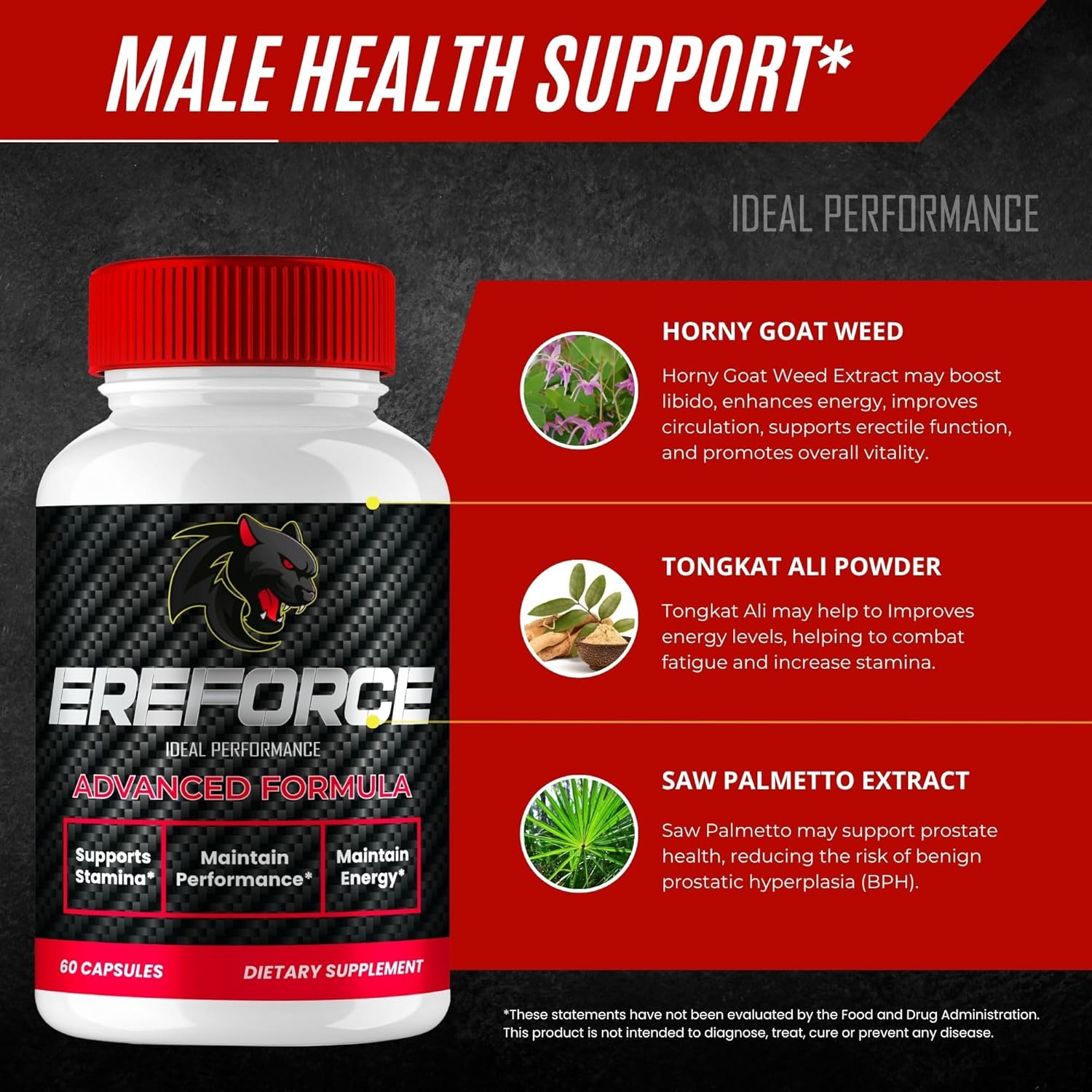 Ereforce Capsules, Official Ereforce Supplement Pills for Men - Maximum Strength Performance, All Natural Support for Overall Health and Wellness, Advanced Ere Force Pills Reviews (60 Capsules) - Image 7