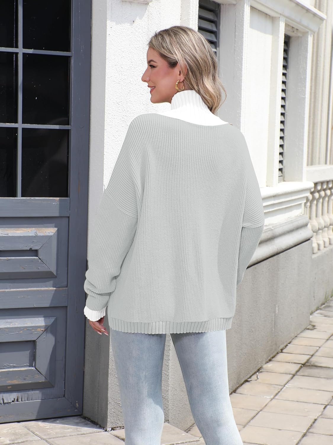 Sweater for Women Winter Turtleneck Long Sleeve Pullover Tops Casual Oversized Knitted Sweaters - Image 6