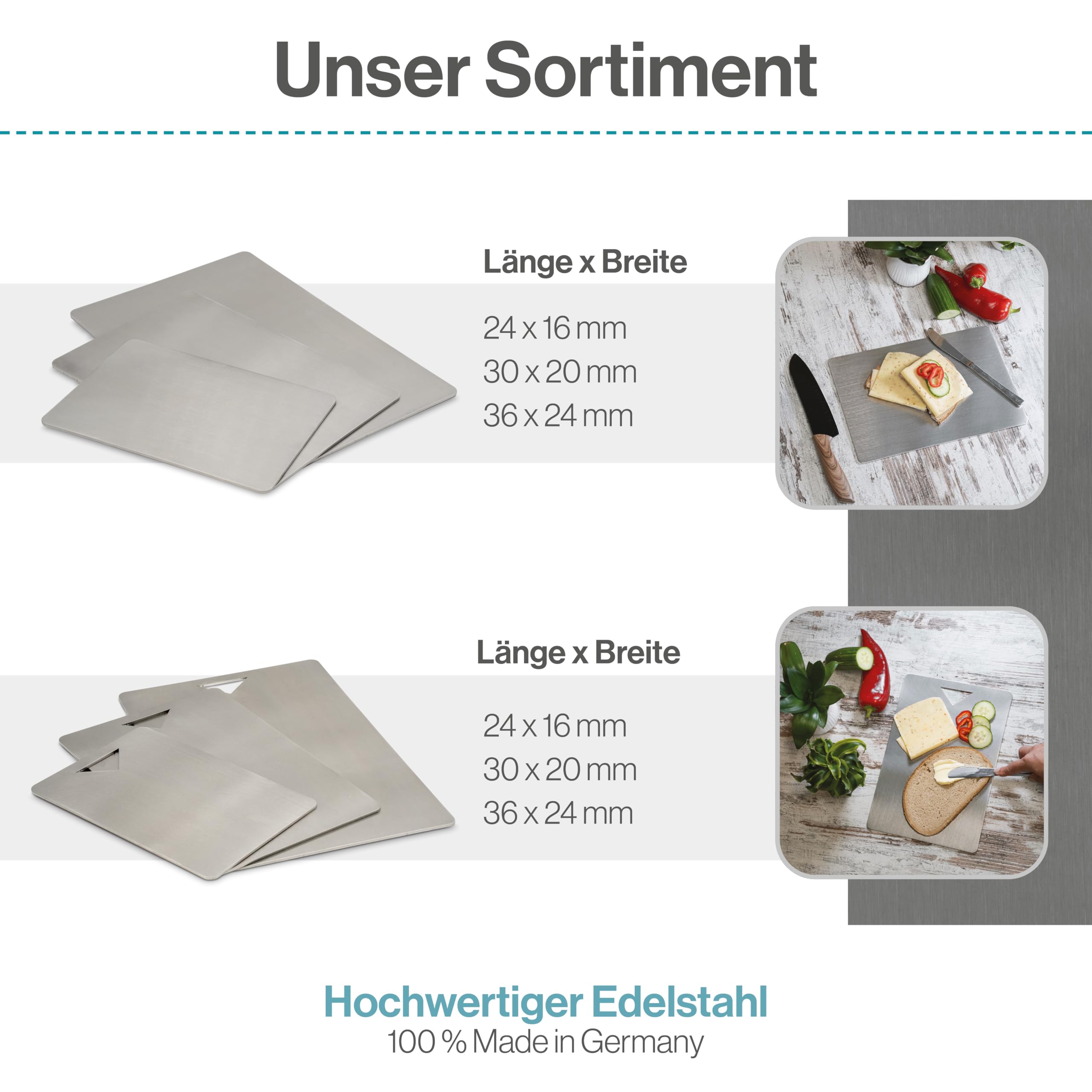 ASIN Roestvrijstalen snijplank, voor vlees, vis en groenten, hygiënische snijplank, metaal, stalen plankjes, keuken, plasticvrij, keukenplank (zonder handvat, 36 x 24 cm ASIN Roestvrijstalen snijplank, voor vlees, vis en groenten, hygiënische snijplank, metaal, stalen plankjes, keuken, plasticvrij, keukenplank (zonder handvat, 36 x 24 cm