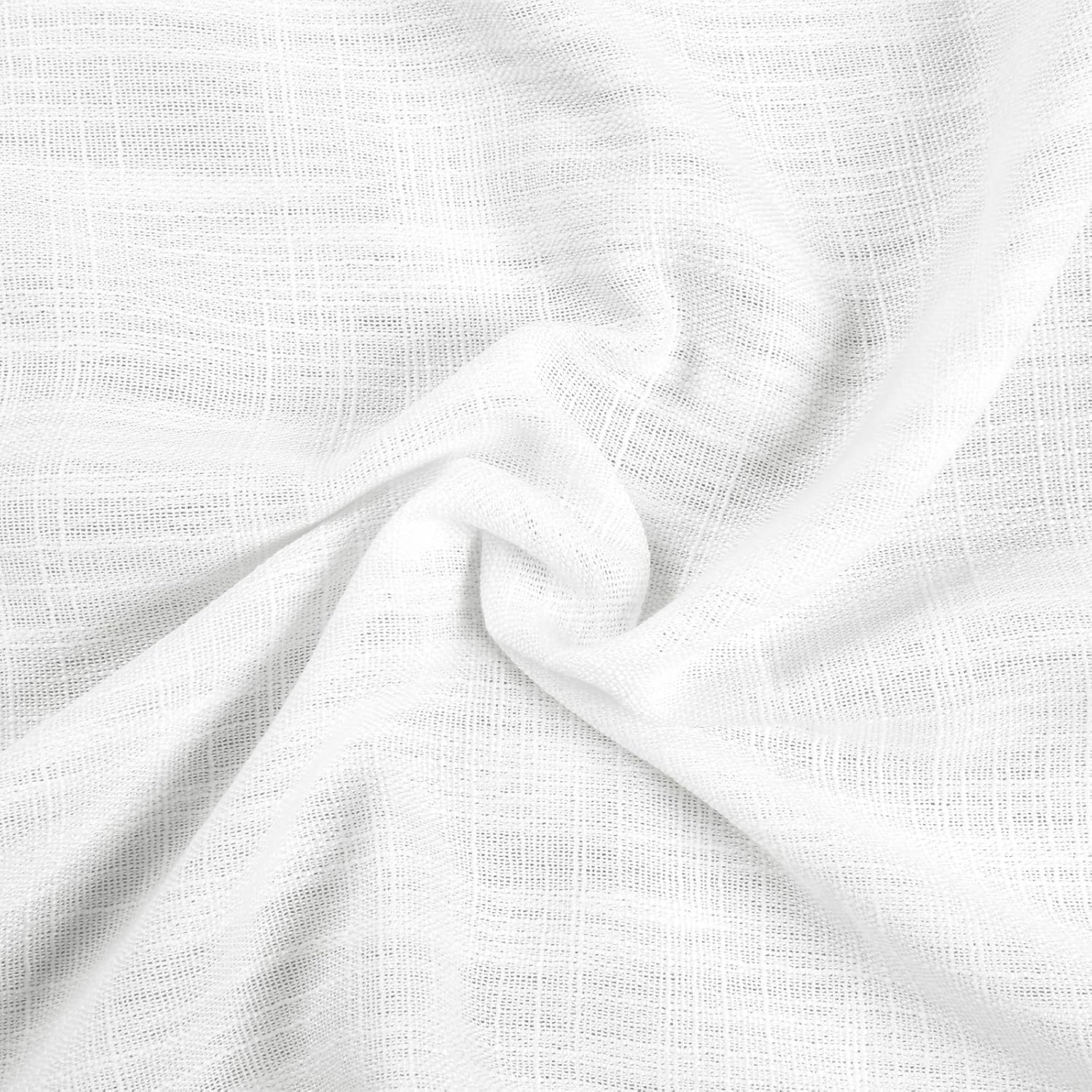 TWOPAGES White 100W x 84L Pinch Pleated Curtain for Sliding Glass Door, Natural Linen Drape Light Filtering Pricavy Curtain for Living Room, 1 Panel