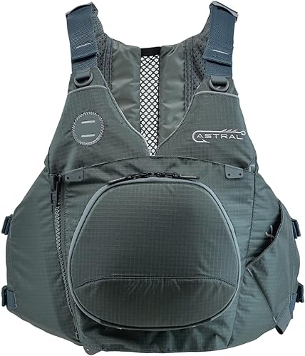 Miniatura 7 de Astral Chaleco salvavidas Sturgeon - Chaleco salvavidas de alta ventilación USCG tipo III PFD para adultos para pesca y turismo Azul marino,Naranja