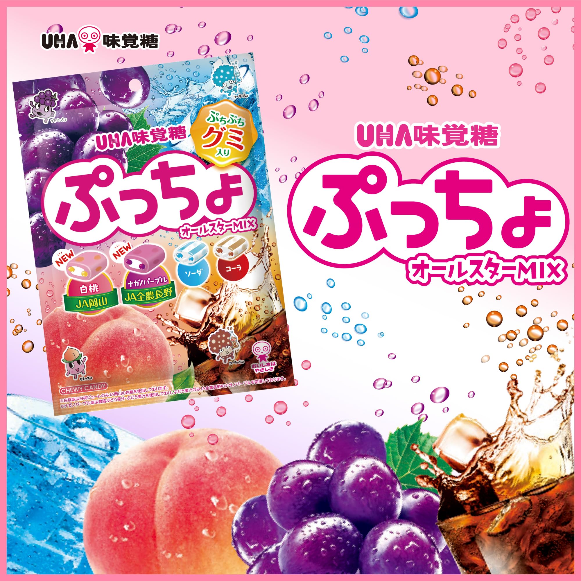 Amazon.co.jp: UHA味覚糖 ぷっちょ袋 4種アソート 88g×6袋 : 食品