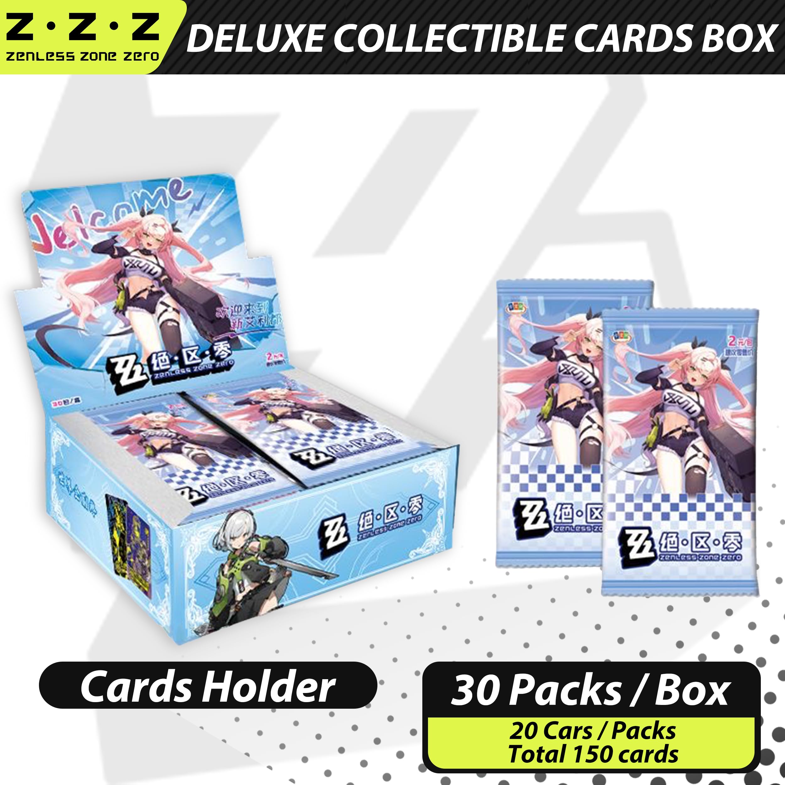 150PCS Zenless Zone Zero Collectible Cards, 1st Deluxe Edition