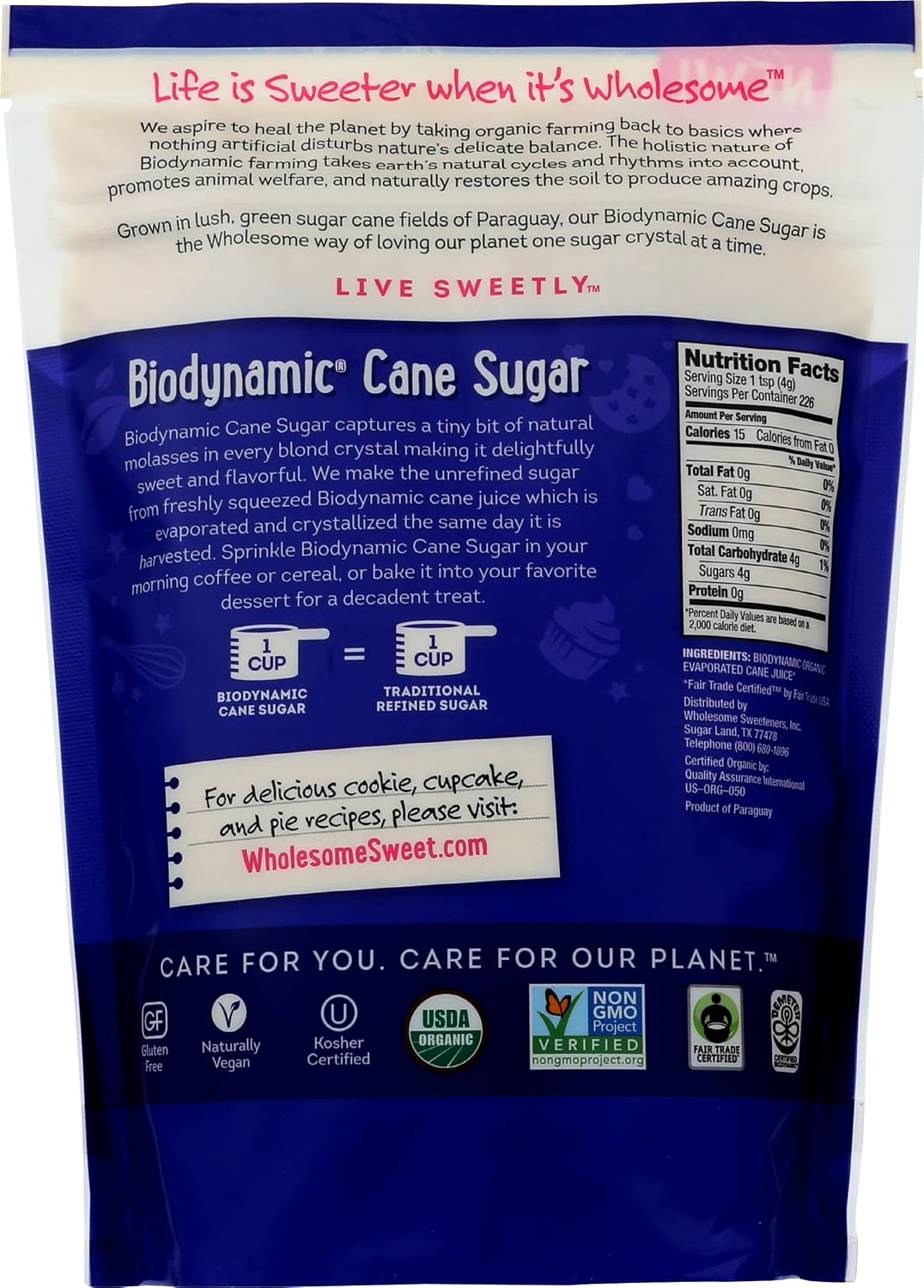 Wholesome Organic Cane Sugar, 24 OZ image 2