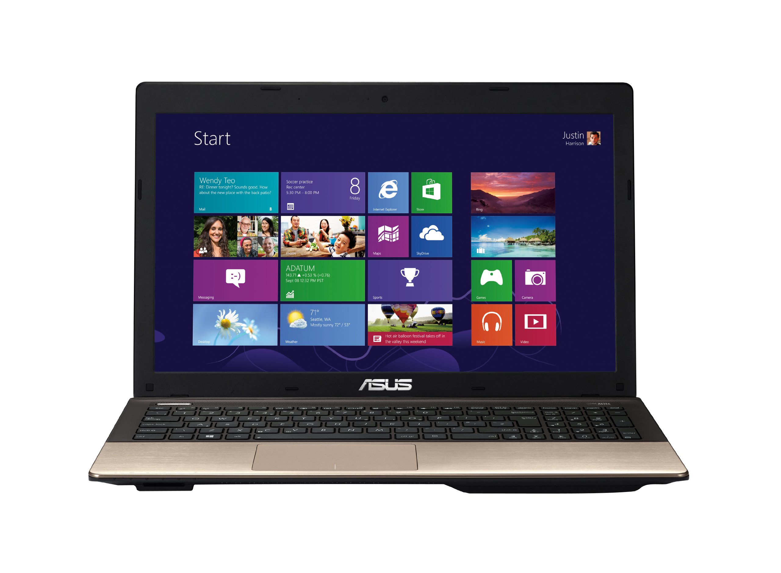Laptop ASUS K55A-DS71 (Windows 8, Intel Core i7 3630QM, tela de 15