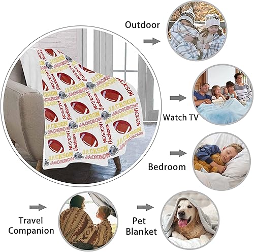 Miniatura 140 de Artsadd Personalized Baby Blanket for Girls Boys, Custom Baby Blankets with Name Customized Throw Blanket for Kids Newborn Baby Shower Birthday Gifts