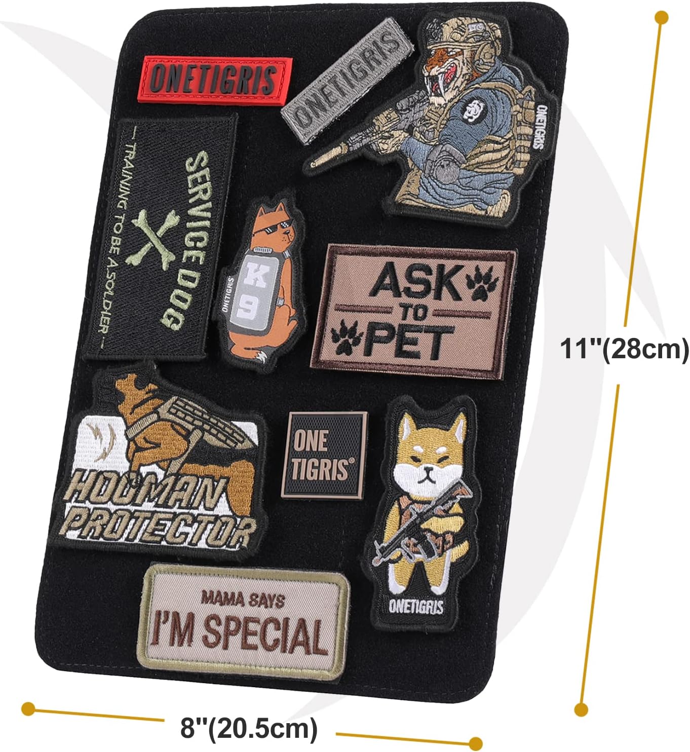 ONETIGRIS Patch Board, Tactical Patches Display Panel Stand 11"x8"