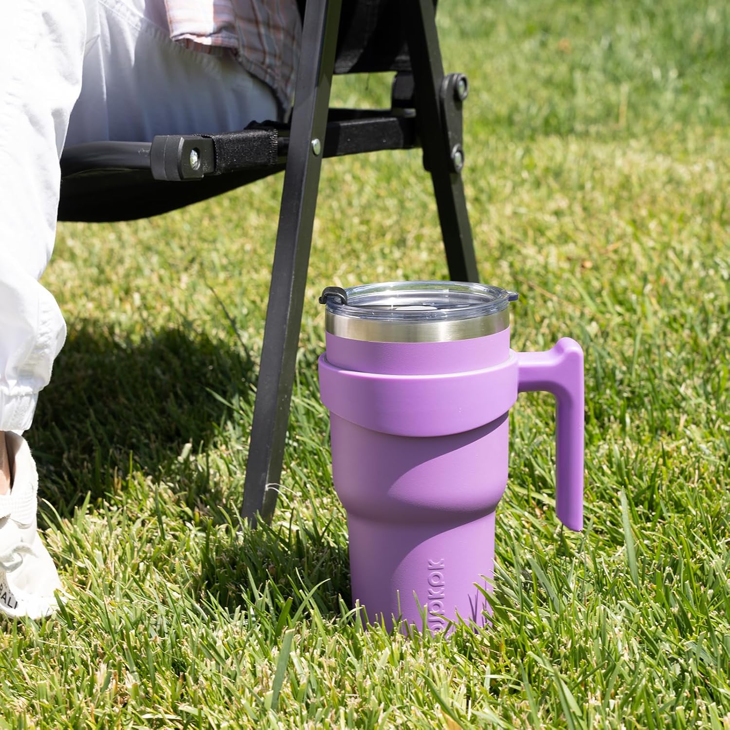BJPKPK Tumbler With Handle 30oz Stainless Steel Insulated Tumbler Mugs With Lid And Straw For Women And Men,Cherry Blossom - Image 7