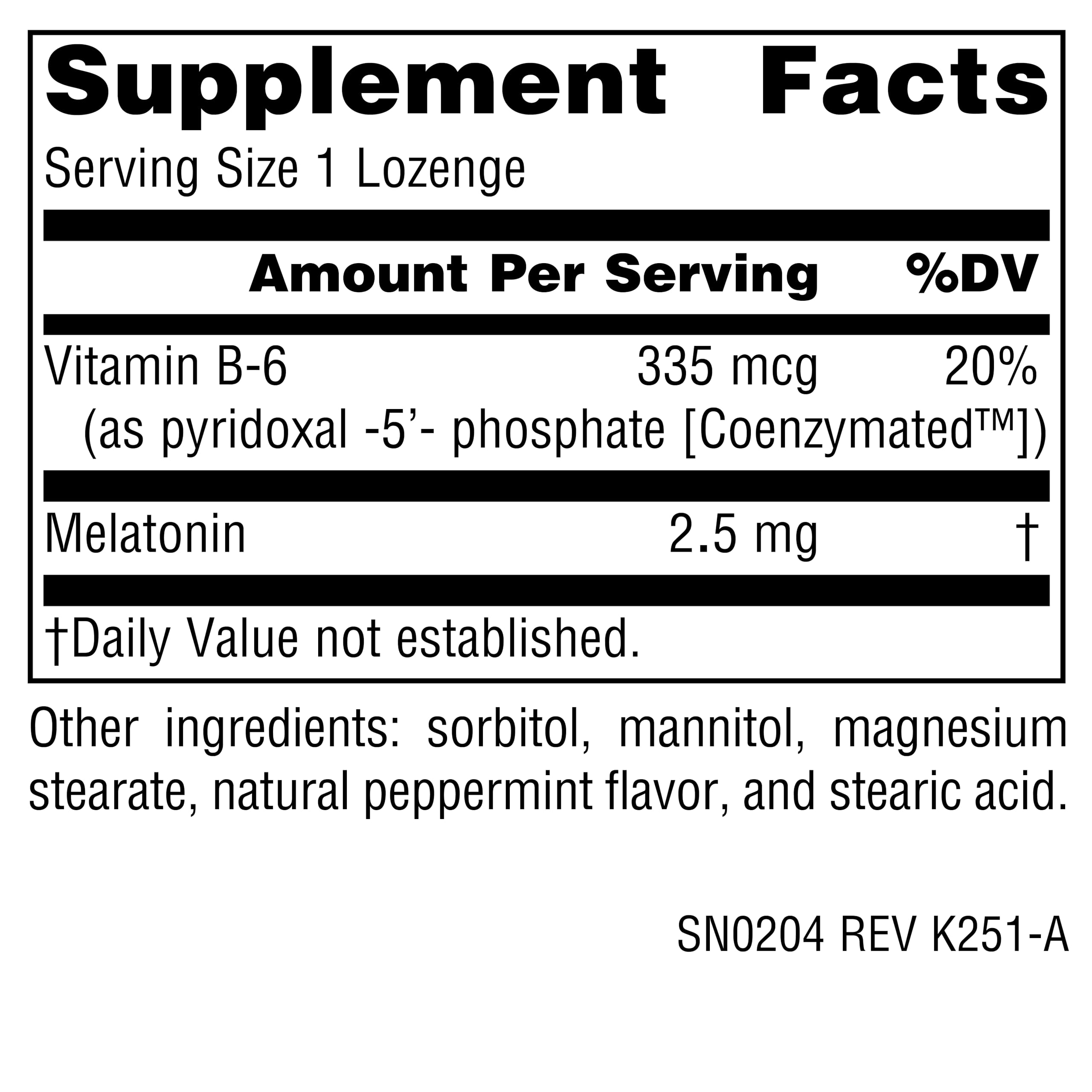 Source Naturals Sleep Science Melatonin - 2.5 mg - 240 Vegan Lozenges — Amazon image 2