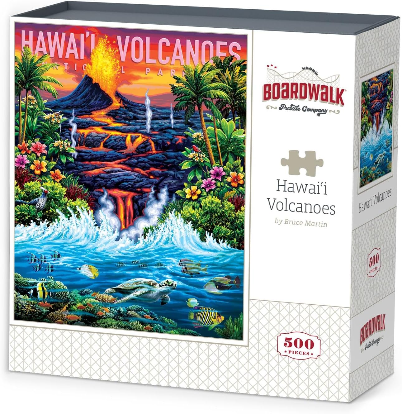 Hawaii Volcanoes National Park by Boardwalk - 500 Piece Jigsaw Puzzle for Adults, Made in USA