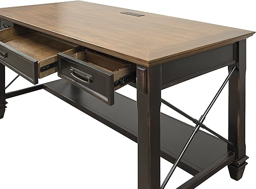 Miniatura 4 de Martin Furniture Hartford - Escritorio para escribir, color marrón Marrón,Blanco