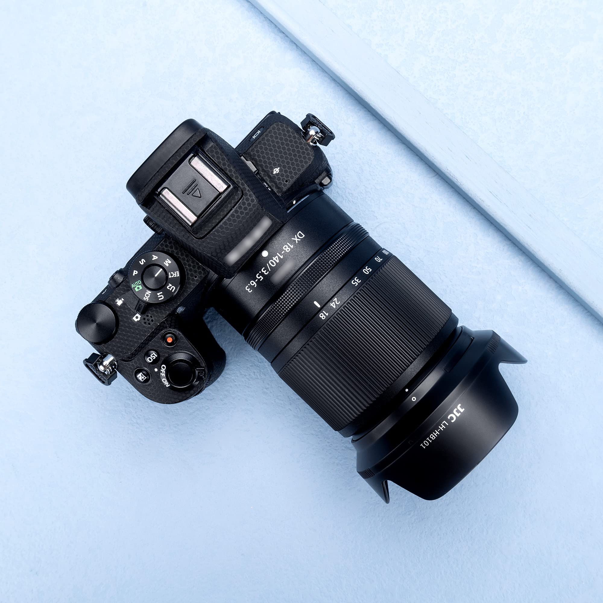 JJC Paraluce a baionetta per obiettivo Nikon Z DX 18-140 mm f/3.5-6.3 VR, sostituisce il paraluce Nikon HB-101, riduce i bagliori, previene i riflessi e protegge l'obiettivo