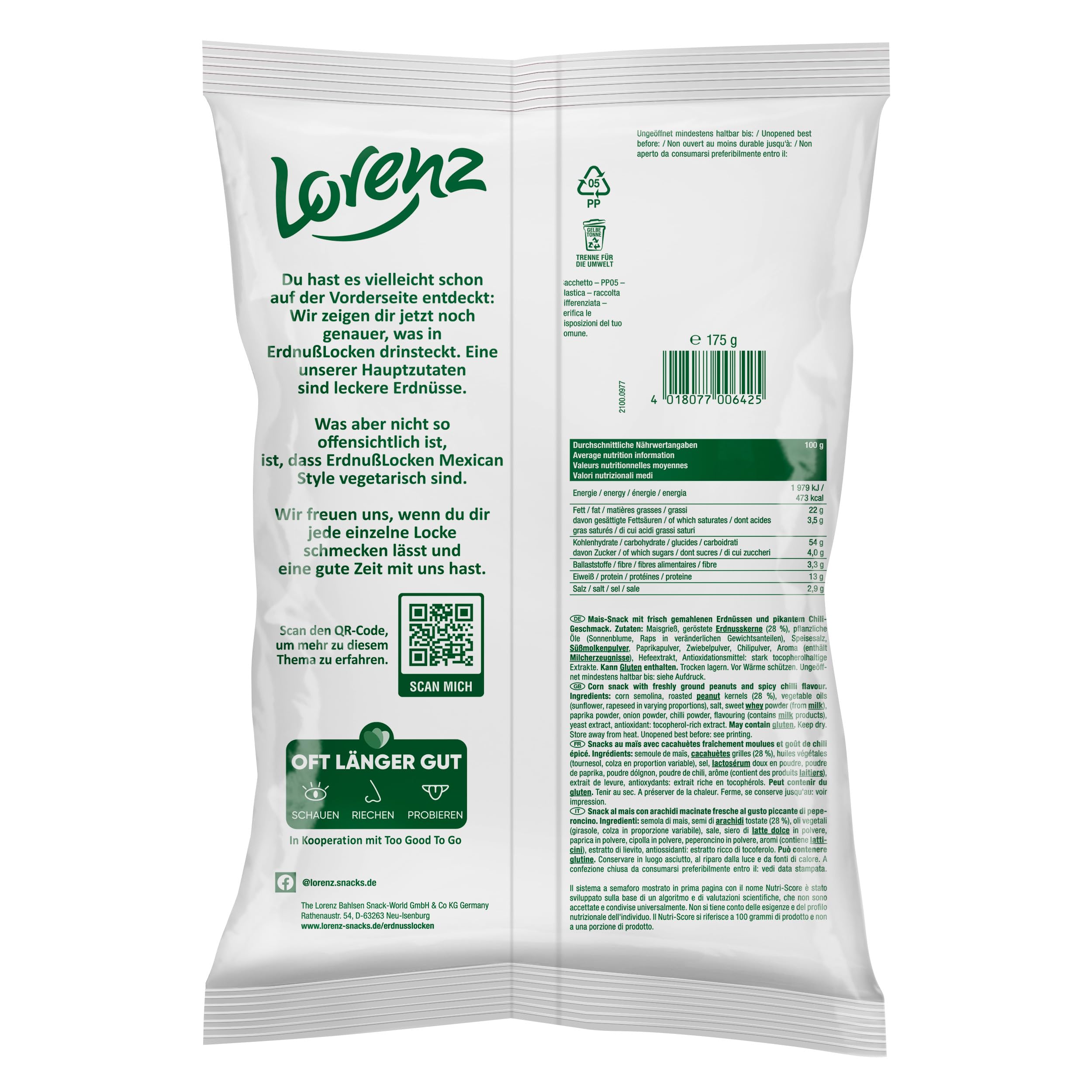 LORENZ | ErdnußLocken Mexican | 24 x 175 g | vegetarisch
