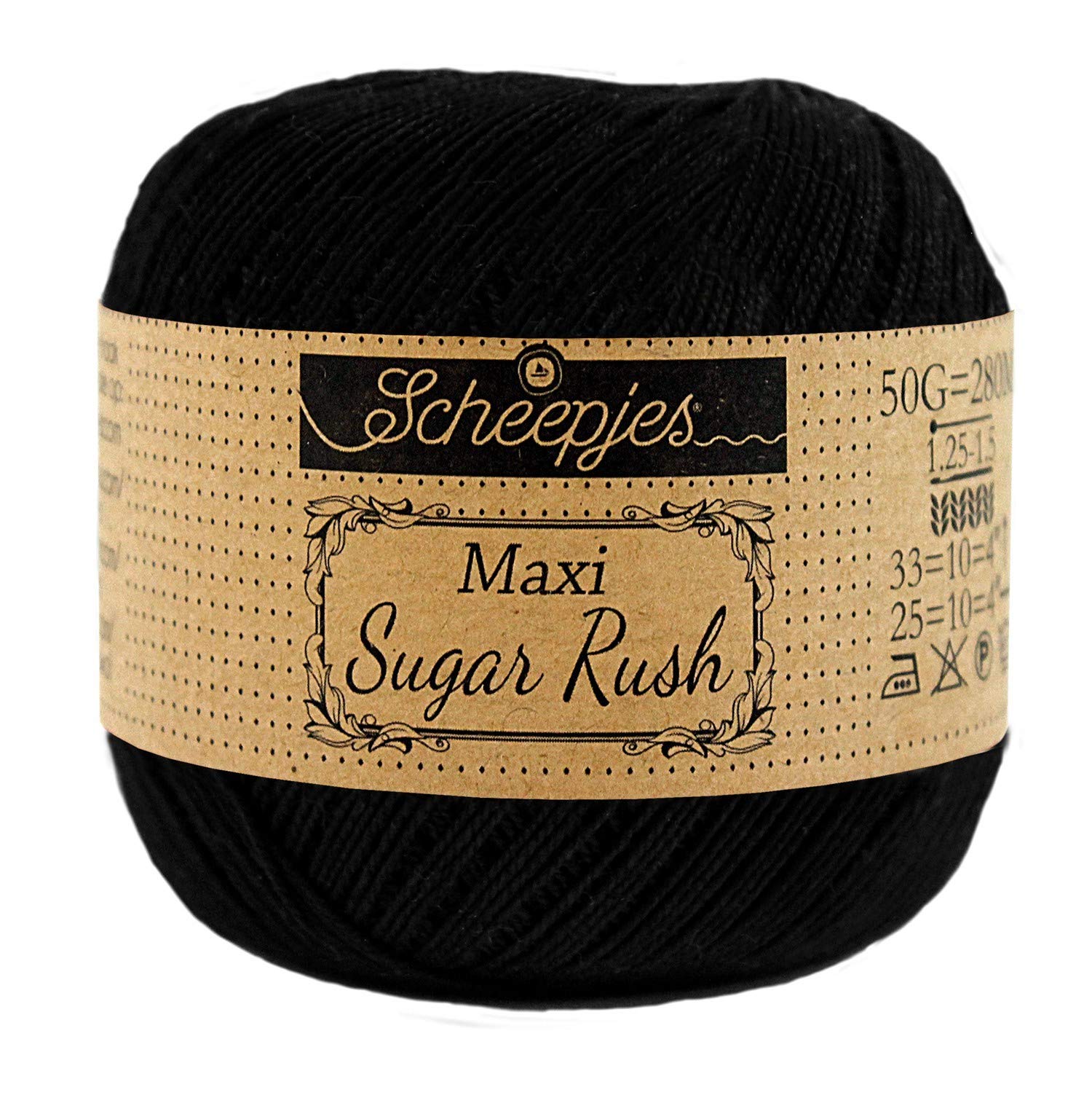 Scheepjes Maxi Sugar Rush 110 Black Yarn - 1x50g