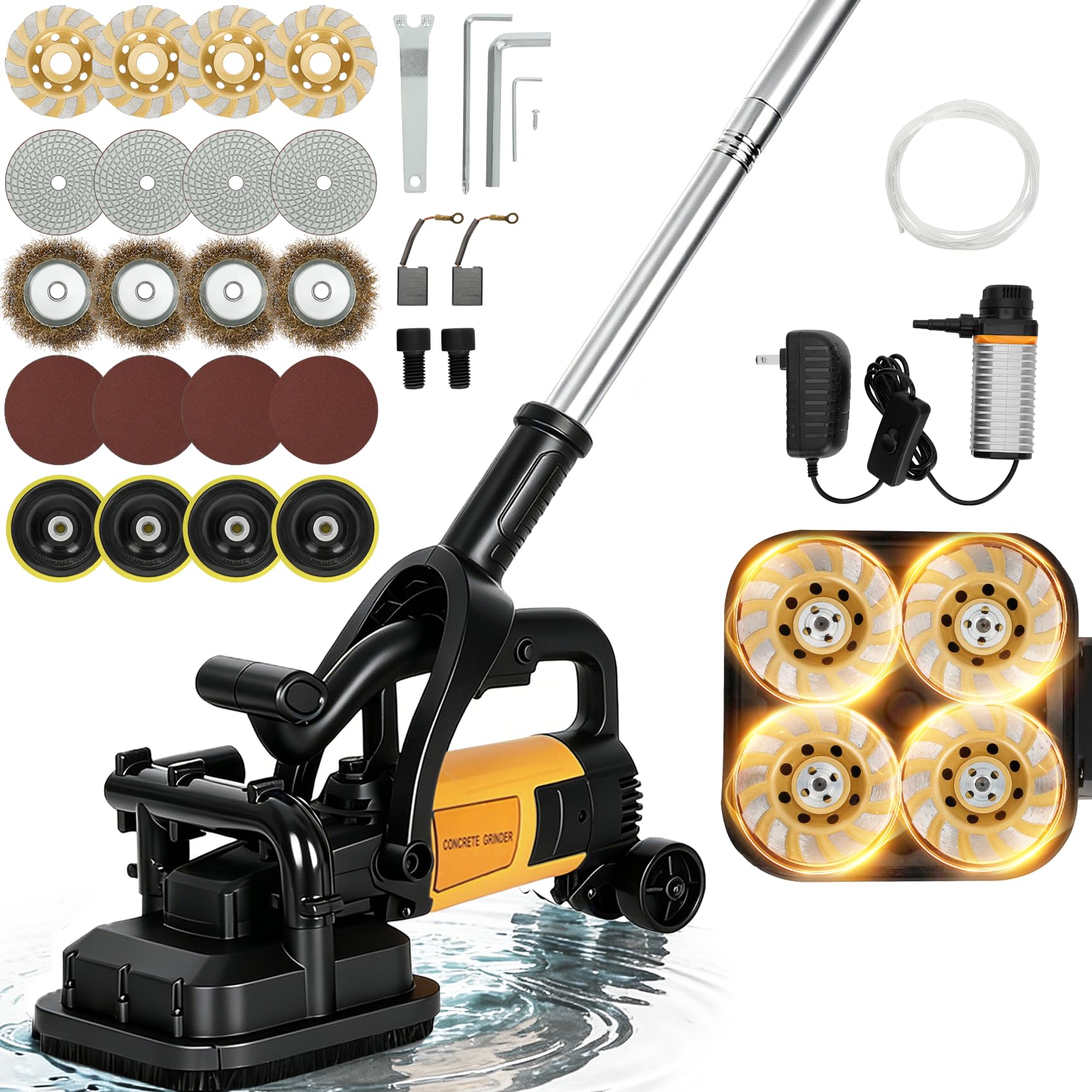 Photo 1 of Dmzosmd 3800W Concrete Floor Grinder with 4 Heads