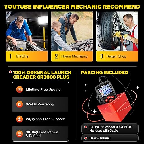 Miniatura 7 de LAUNCH Herramienta de diagnóstico profesional del escáner OBD2 CR3008 Plus, IM de una tecla, lector de código de actualización de por vida, lector