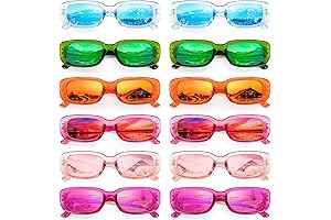 Hip Retro Style Mirrored Rectangle Bulk Sunglasses