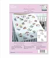 Amazon.com: Bucilla Stamped Cross Stitch Baby Quilt Top, 34
