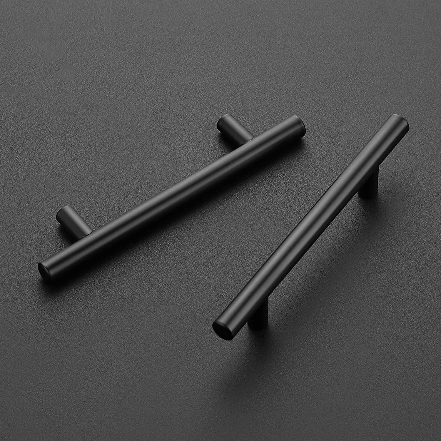 30 Pack 6 inch Cabinet Handles Black Drawer Pulls 3.75 inch Hole Center Stainless Steel Cabinet Pulls