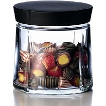 Rosendahl Grand Cru Storage Jar, Black, 4.3"H, 16.9 oz, Gift Box Included