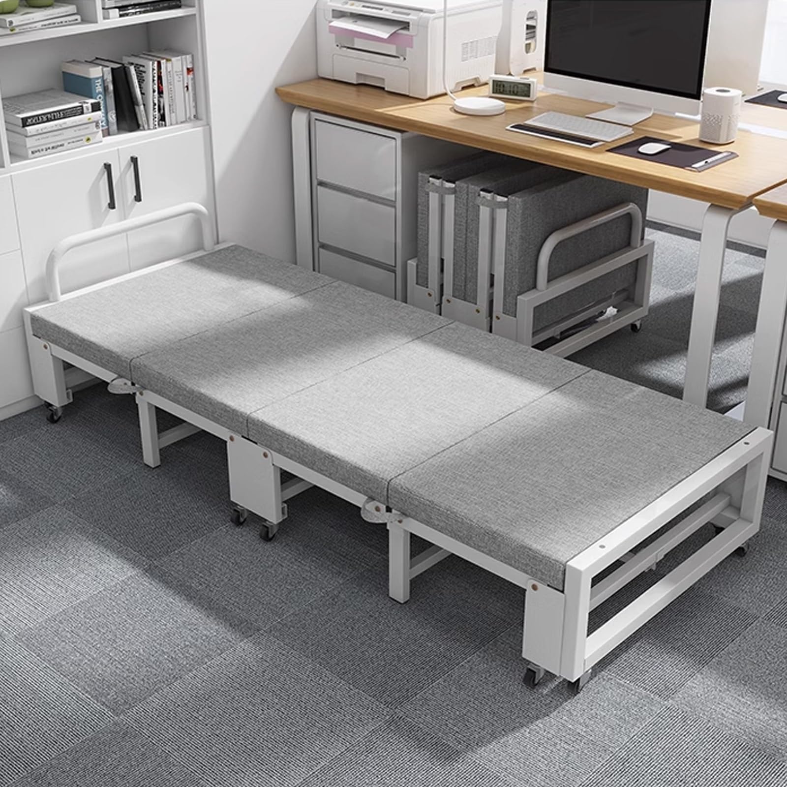 Cama Plegable con Estructura de Acero y colchón