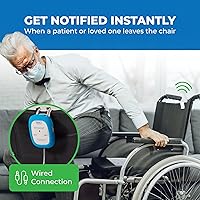 Vista 2 de Patient Aid Alarma para Silla con Almohadilla de Sensor de Movimiento de 10" x 15" y Dispositivo Cableado con Carcasa de Goma, Sonido de Timbre