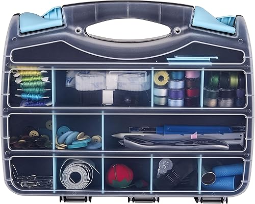 Miniatura 5 de ArtBin 6877AG Estuche de transporte de doble cara, organizador portátil de arte y manualidades con divisores extraíbles, 1 estuche de almacenamiento