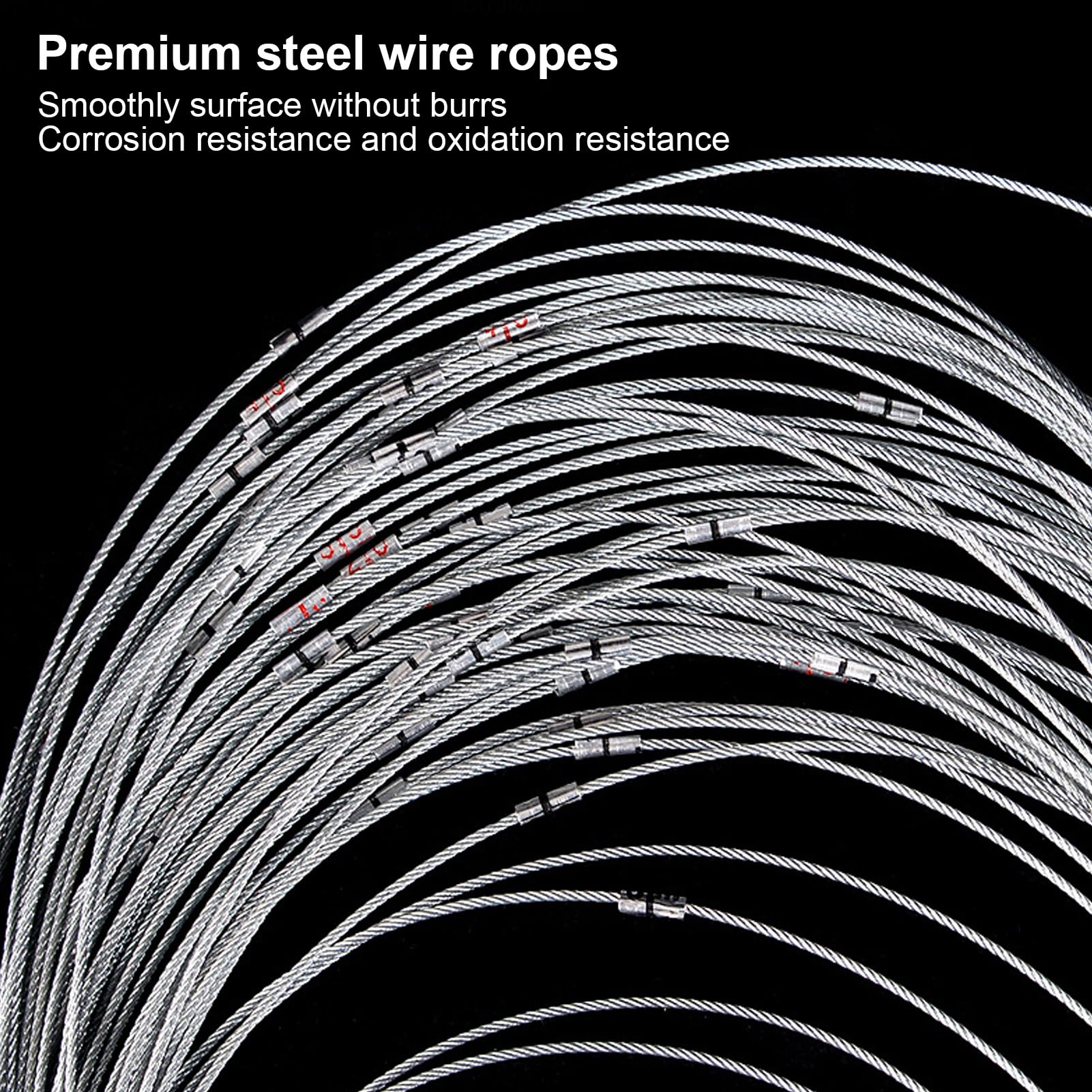 Corde de mesure en fil d'acier de 100 m, corde de construction de puits profonds avec marquages ​​clairs pour des mesures précises dans les chemins de fer