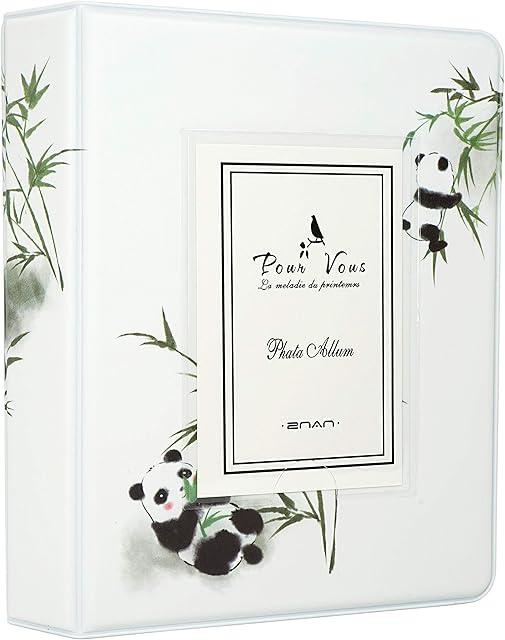 Yosuny Mini Photo Album 64 Pockets for 2X3 inch Photo,for Fujifilm Instax Mini11 Mini9 8+ 7s 25 50s 70 90 Liplay Instant Camera,Polaroid PIC-300/SP-2/Snap/Kodak/HP Sprocket (panda)