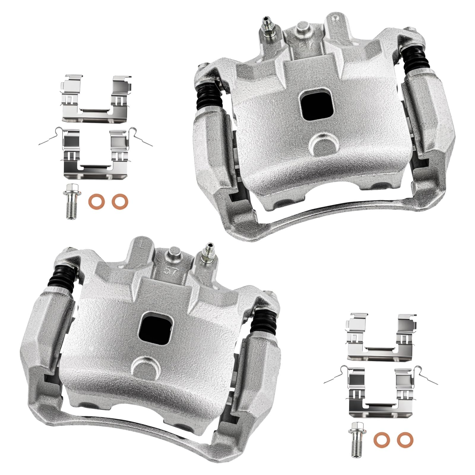 cciyu Front Left &amp; Right Disc Brake Calipers with Bracket 19B3306 19B3307