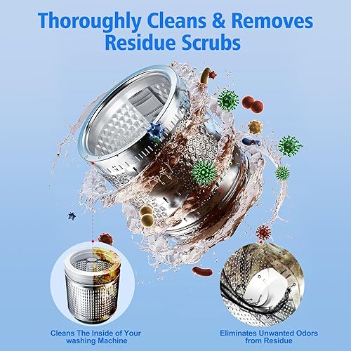 Miniatura 2 de USKICH Limpiador de lavadora, descalcificador, paquete de 40 tabletas de limpieza profunda para cargador frontal y lavadora de carga superior,