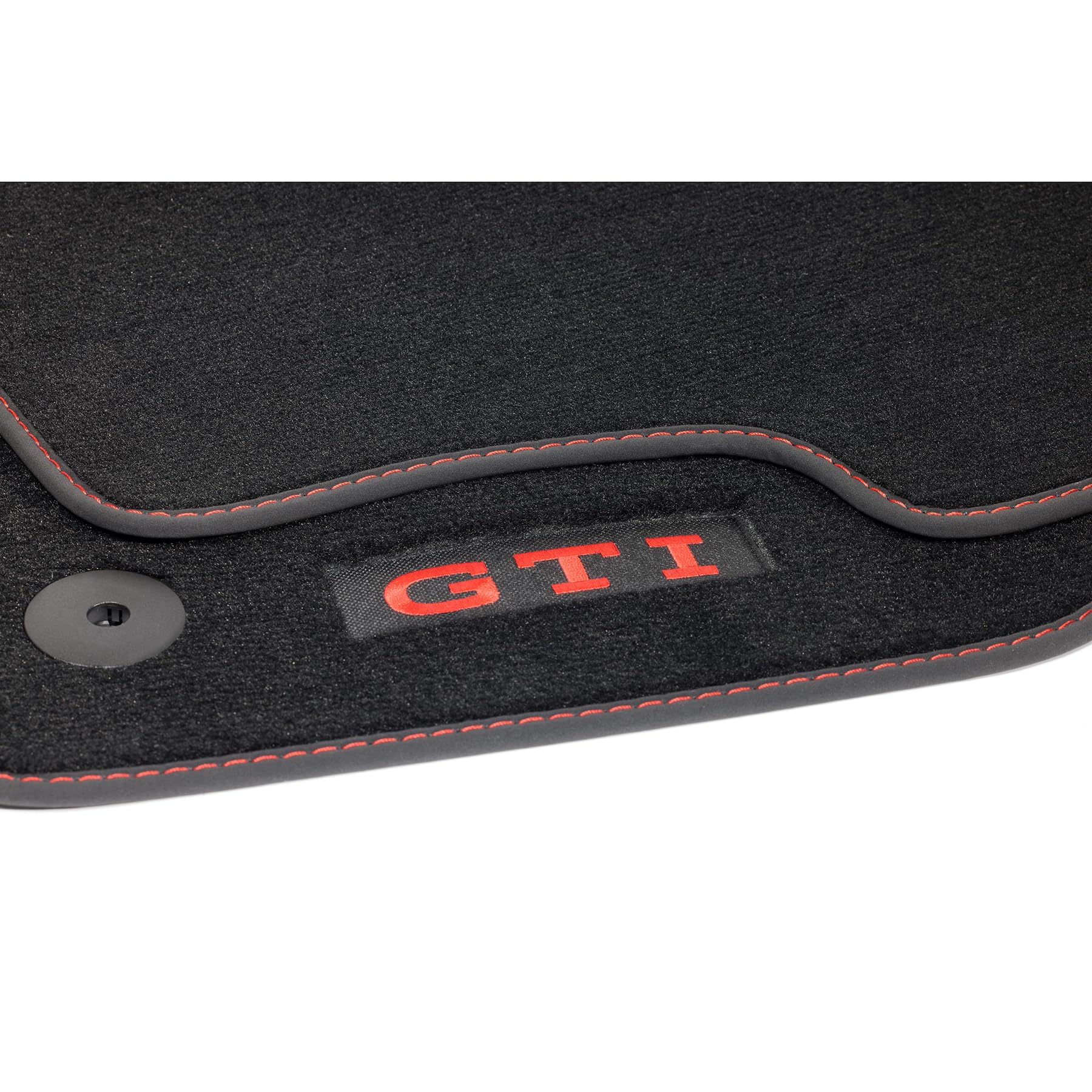 Volkswagen Tapis de Sol en Velours, Compatible avec Golf 8, Original VW GTI, Noir