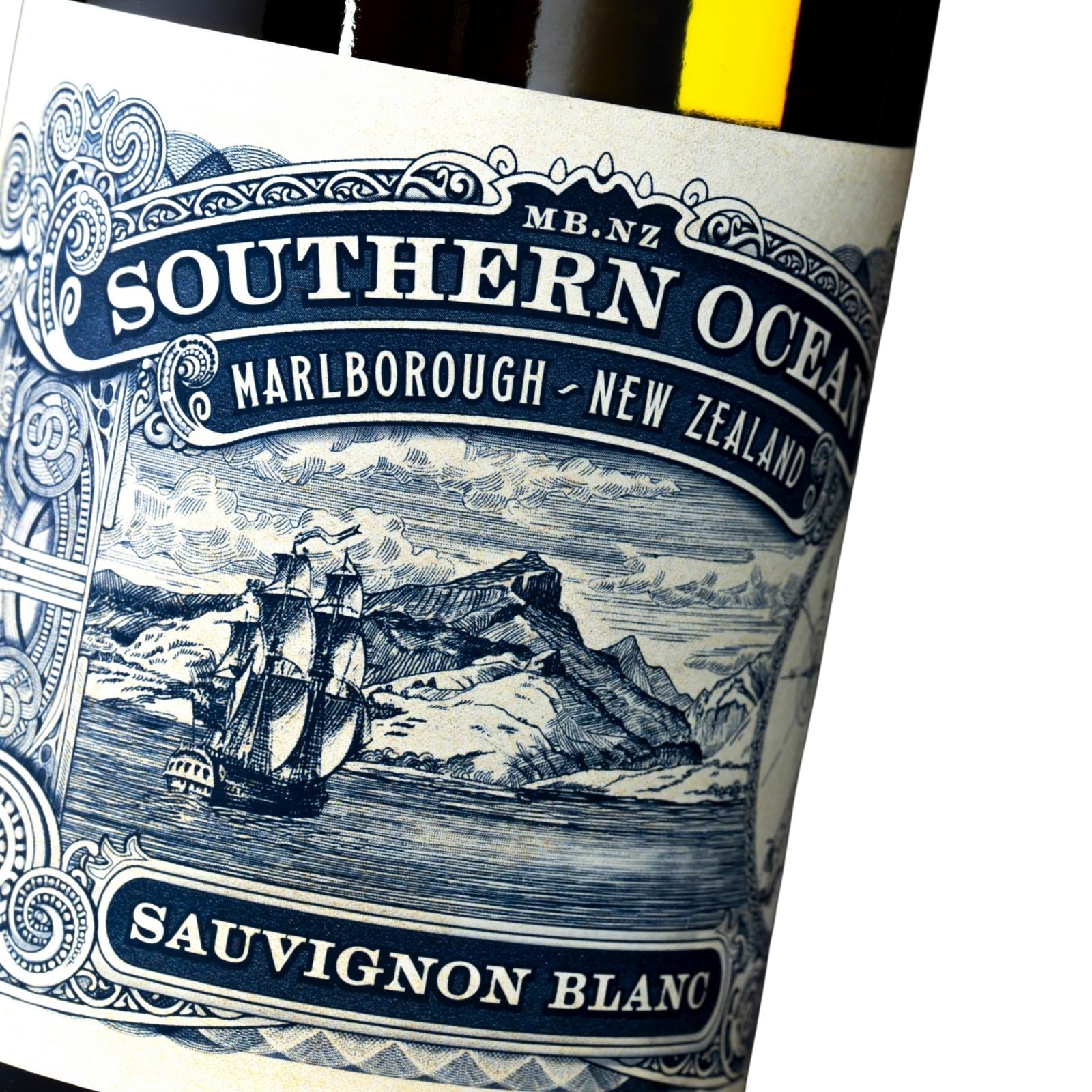 Southern Ocean Blanco Sauvignon Blanc New Zealand, Paquete de 6 x 750 ml - Total: 4500 ml