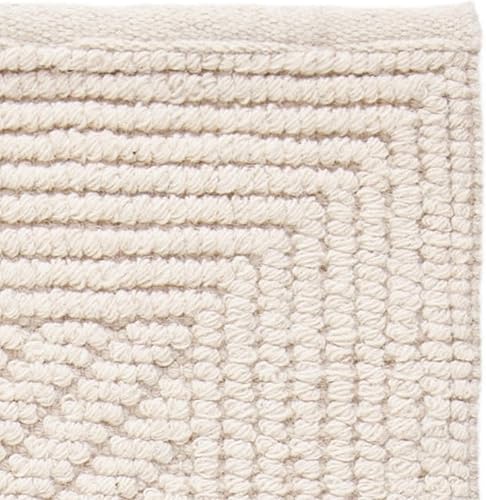 Miniatura 5 de SAFAVIEH Natura Collection - Alfombra de área de 8 x 10 pies, color marfil, lana hecha a mano, ideal para zonas de alto tráfico en sala de estar,