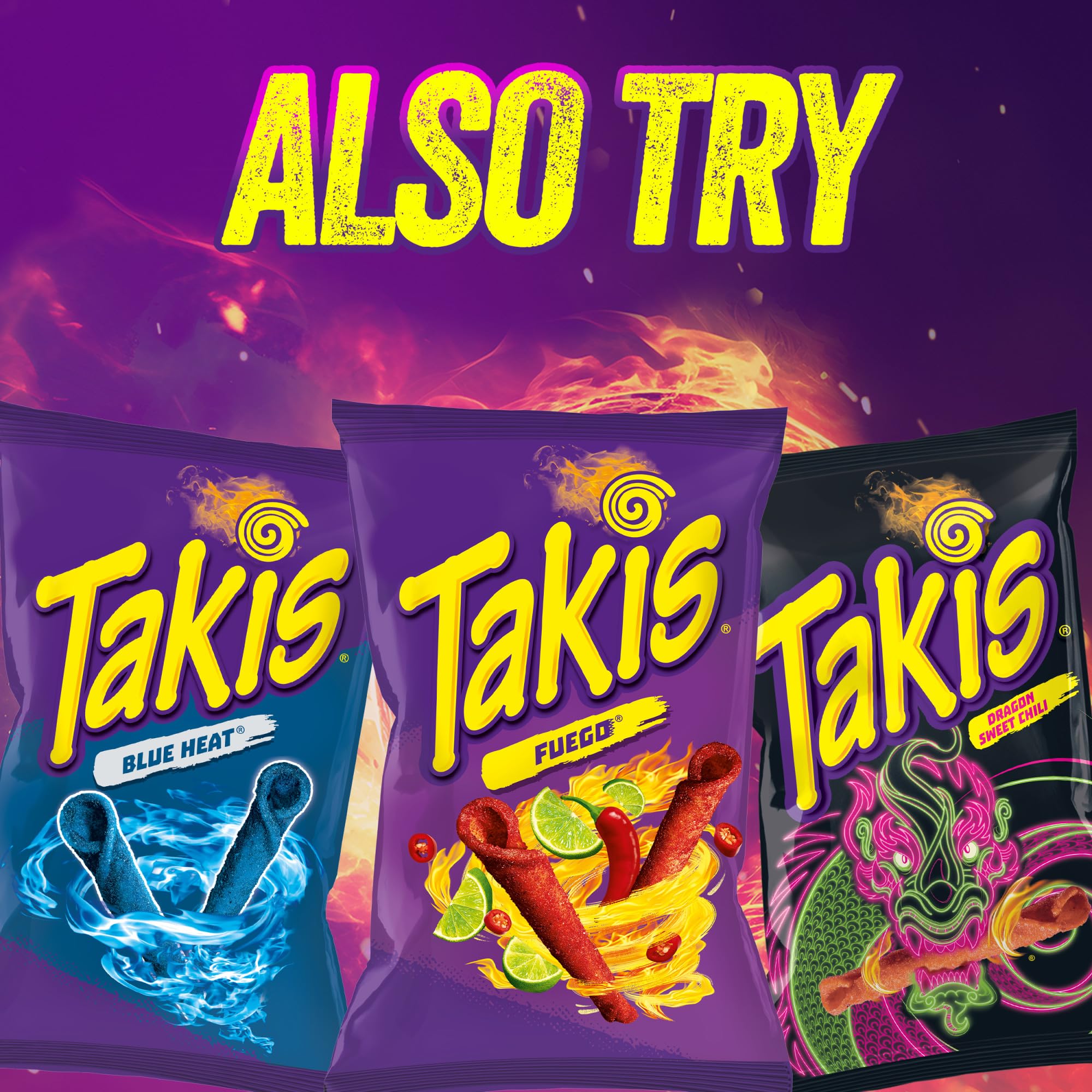 Takis Paquete variado de 18 unidades/1 onza, chips de tortilla enrollados mixtos de sabores surtidos, (5) Fuego 1 onza, (5) Blue Heat 28.3 g, (4) Nitro 28.3 g, (4) fajitas crujientes de 28.3 g