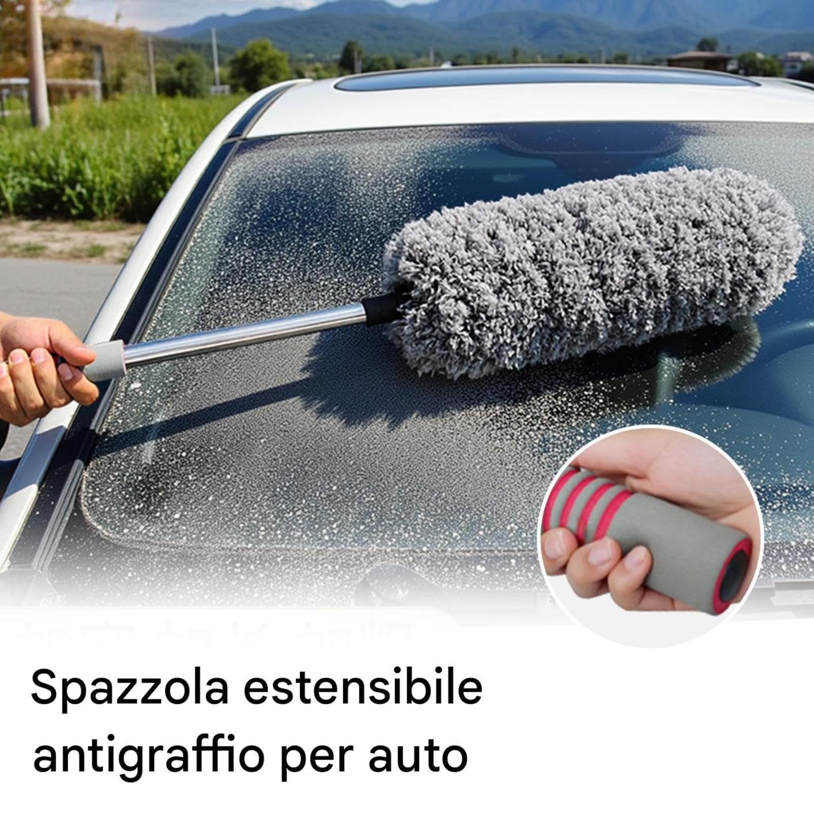 Plumero Para Interior Del Coche Cepillo Extensible Sin Rayaduras | Cepillo Para Lavar Coche Para Limpieza Y Cuidado De Automóvil Y Camión Exterior Tablero Parabrisas Ventilación Ventana