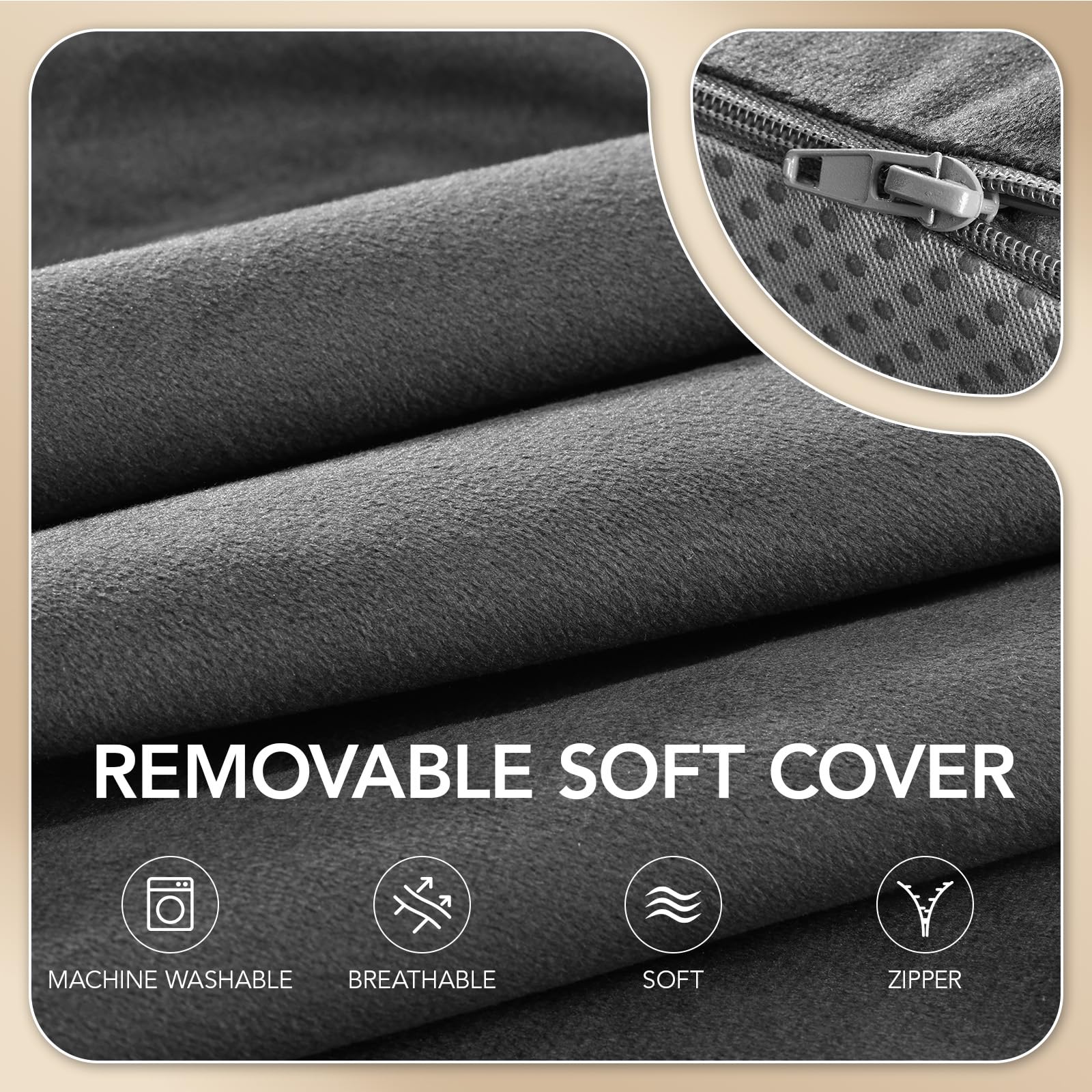 Grand coussin de soutien lombaire pour fauteuil inclinable, grand coussin de soutien du dos en mousse à mémoire de forme pour canapé et chaise de jeu, coussin ergonomique pour personnes âgées avec