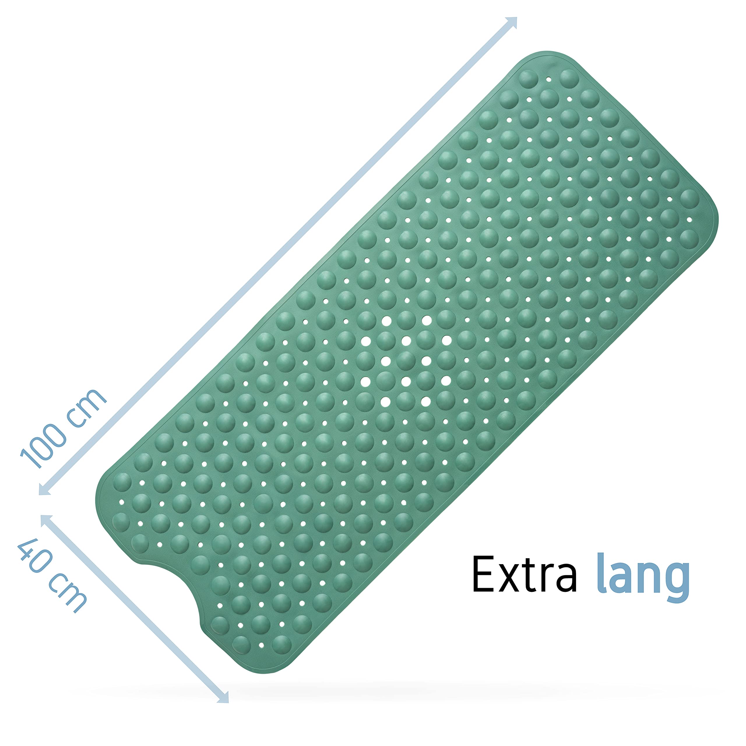 GUHAOOL Antislip kinderbadmat 100 x 40 cm, badmat kinderen, antislipmat douchemat, antislipmat badkuip met 200 zuignappen, BPA-vrij