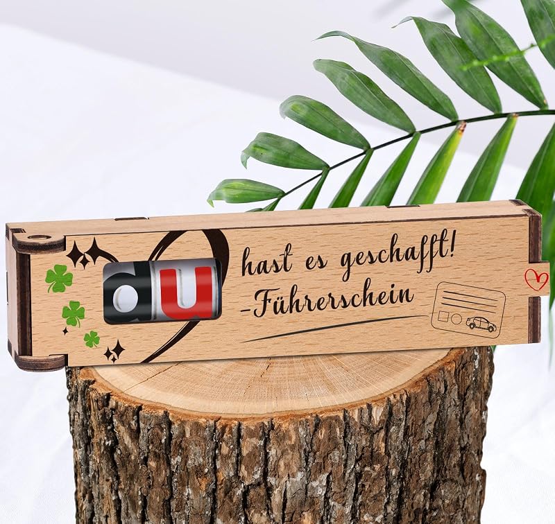 TUZELIYA Führerschein bestanden Geschenk - Du hast es geschafft! Führerschein! - Duplo Geschenkbox - Führerschein Geschenk - OHNE Duplo