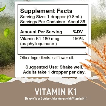 HoneyCombs Vitamin B6 & K1 Drops Liquid Pyridoxine & Vitamin K Extracts