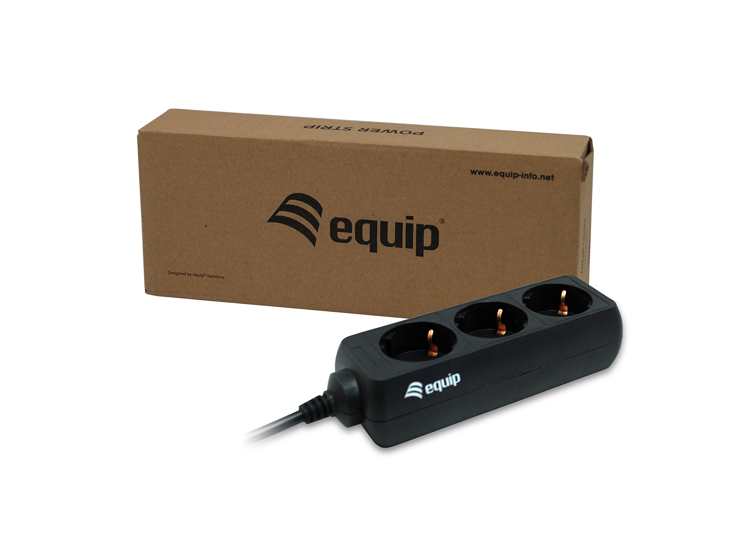 Equip 333280 – Power Strip 3 Sockets (1.1 m), Black