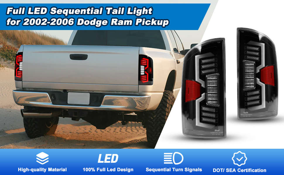 ECOTRIC 左テールライト 2002 2006 Dodge Ram 1500/2003 2006 Dodge 