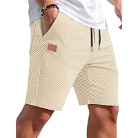 TARAINYA Texture Pantaloncini Uomo Cotone Coulisse Estivi Causal Pantaloni Corti Uomo