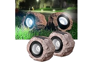 Solar Rock Lights Super Bright 2 Pack, Solar Spot Garden Lights