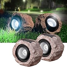 Solar Powered Outdoor Lights(2pcs), Solar Rock Lights Super Bright Solar Spot Garden Lights, IP65 Waterproof Garden Lights Solar Outdoor Solar Lights for Garden Yard Walkway Pathway Patio