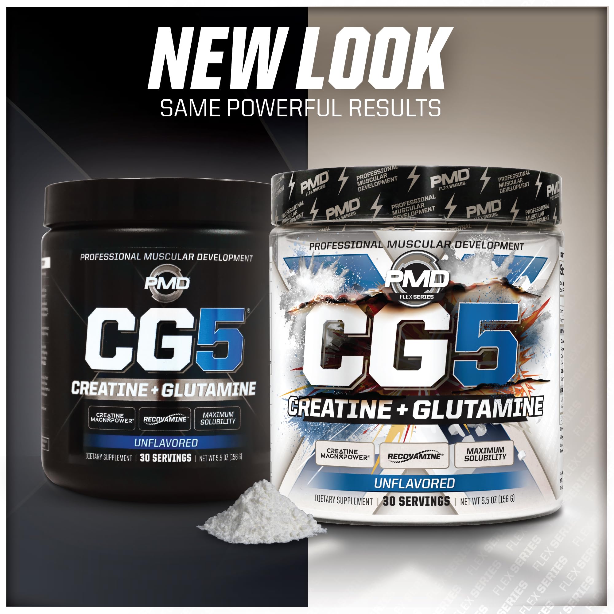PMD Sports CG5 Premium Creatine & L-Glutamine Unflavored - 30 Servings — Amazon image 2