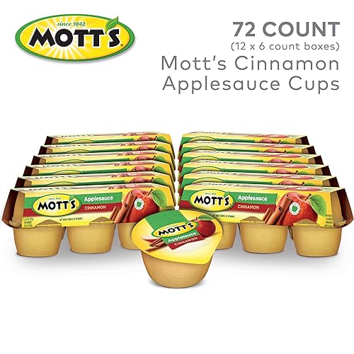 Miniatura 52 de Mott salsa de manzana, tazas de 4 oz (Paquete de 72)