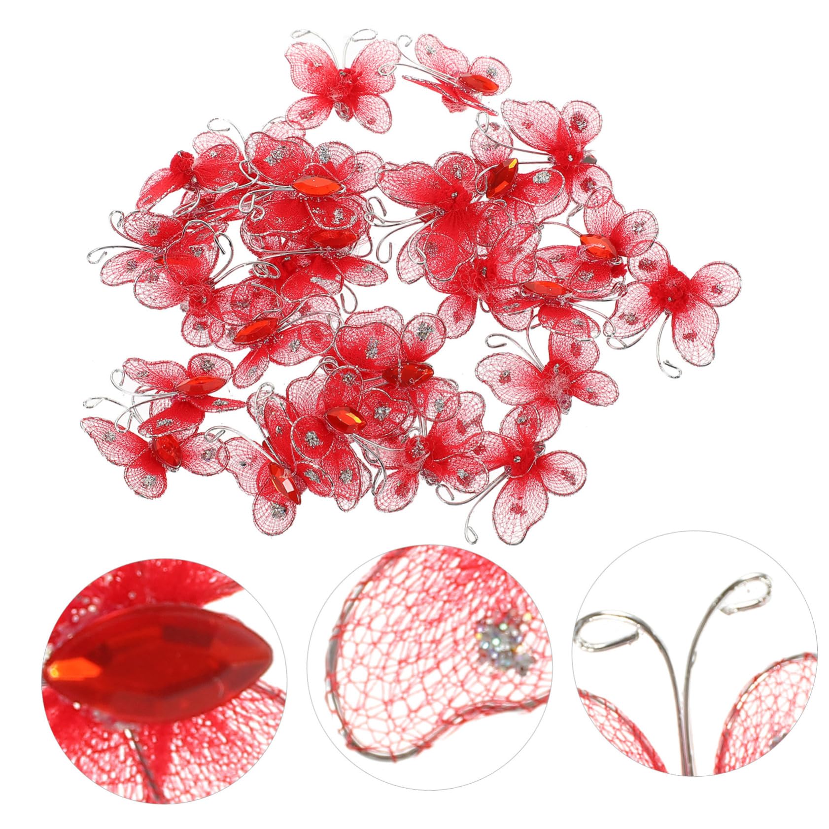 Hemobllo 250stücke Mesh Schmetterlinge Wanddekorationen Realistische Butterflies Für Kreative Raumgestaltungen Für Hochzeiten Partys Und -projekte