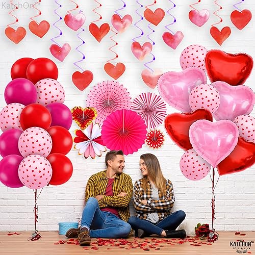 Miniatura 9 de KatchOn, Cartel de feliz día de San Valentín con purpurina, paquete de 48, no se puede hacer tú mismo, juego de decoraciones de San Valentín,